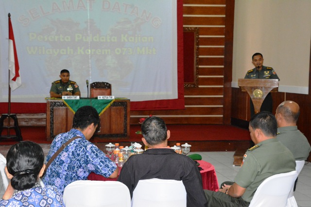 Korem Salatiga Sosialisasikan Data Kewilayahan